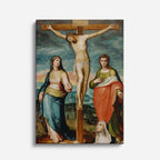cuadro canvas religión cristiana cristo crucificado pintura clásica vertical