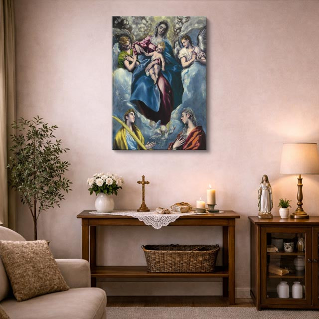 cuadro canvas religión cristiana pentecostés el greco clásico vertical
