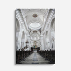 cuadro canvas religión cristiana nave central catedral blanca vertical