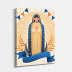 cuadro canvas religión cristiana virgen de guadalupe ilustración vertical