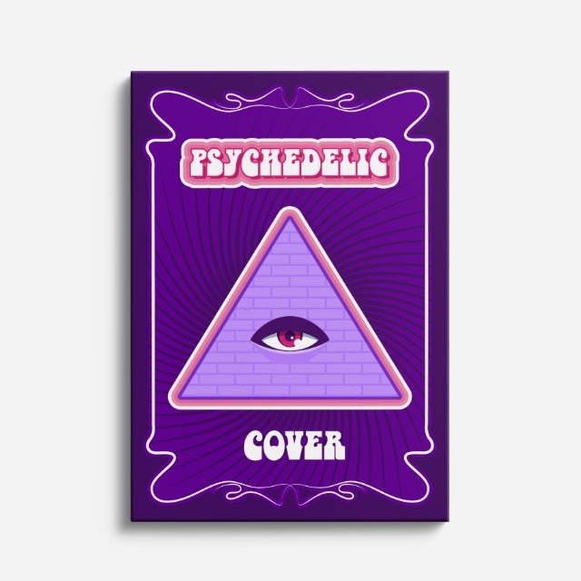 cuadro canvas 70s psicodelia psychedelic cover ojo triángulo vertical