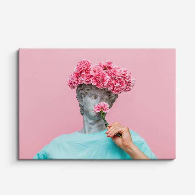 Cuadro canvas Diosa en Flor Rosa - Esculturas Hipsters Pop Art & Color - Vista Frente