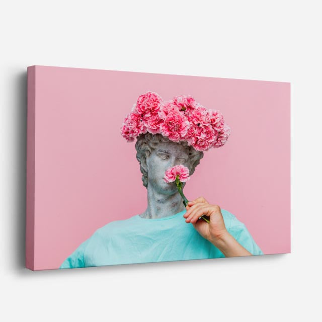 Cuadro canvas Diosa en Flor Rosa - Esculturas Hipsters Pop Art & Color - Vista Perspectiva