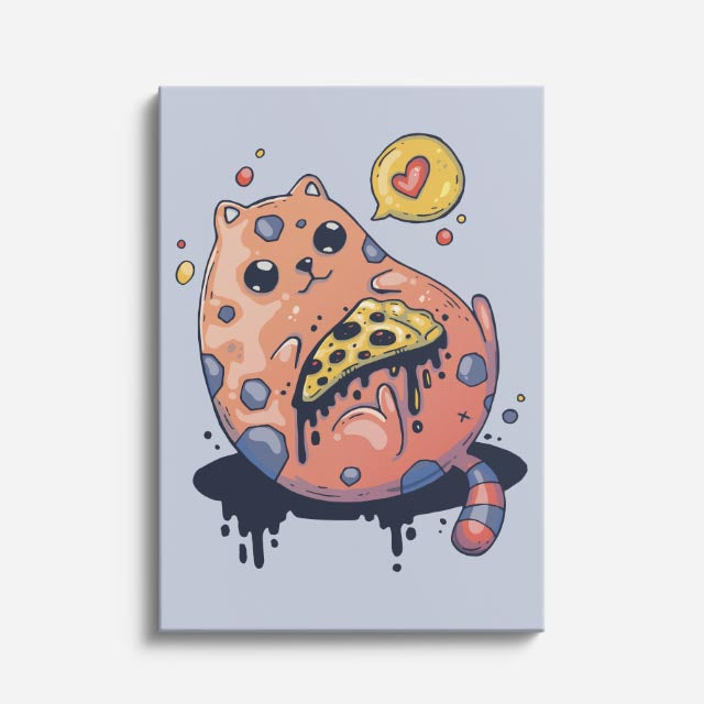 Cuadro canvas Monstruo Naranja Derretido - Ilustraciones Pop Pop Art & Color - Vista Frente