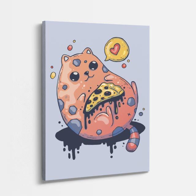 Cuadro canvas Monstruo Naranja Derretido - Ilustraciones Pop Pop Art & Color - Vista Perspectiva