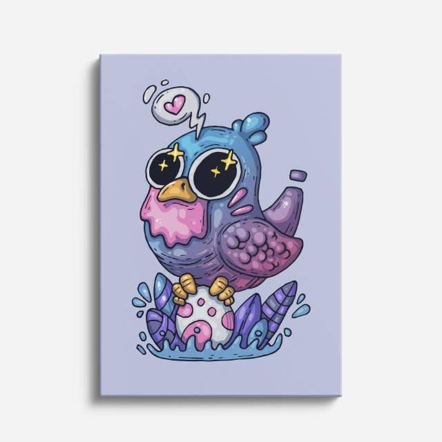 Cuadro canvas Fantasma Alien Morado - Ilustraciones Pop Pop Art & Color - Vista Frente