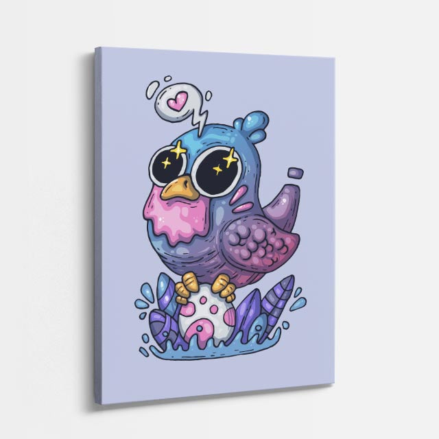 Cuadro canvas Fantasma Alien Morado - Ilustraciones Pop Pop Art & Color - Vista Perspectiva