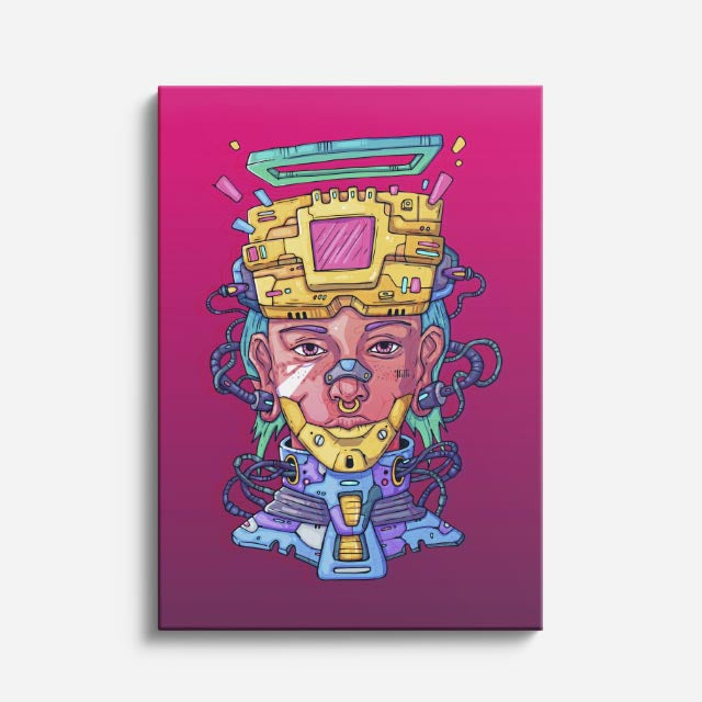 Cuadro canvas Rey Monstruo Dorado - Ilustraciones Pop Pop Art & Color - Vista Frente