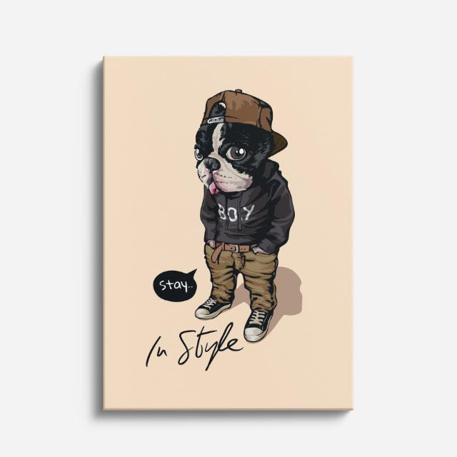 Cuadro canvas Gato In Style Negro - Ilustraciones Pop Pop Art & Color - Vista Frente