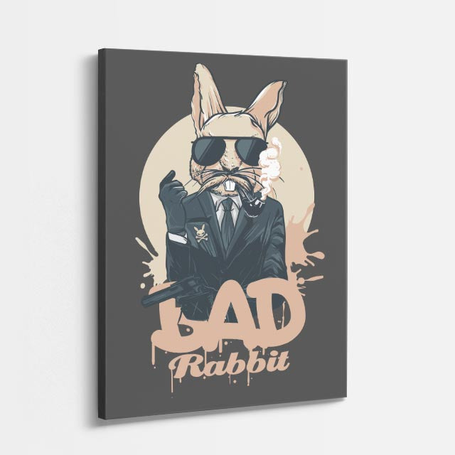 Cuadro canvas Conejo Bad Rabbit - Ilustraciones Pop Pop Art & Color - Vista Perspectiva