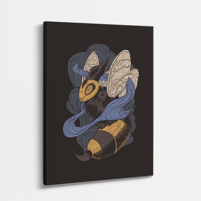 Cuadro canvas Gato Steampunk Marron - Ilustraciones Pop Pop Art & Color - Vista Perspectiva