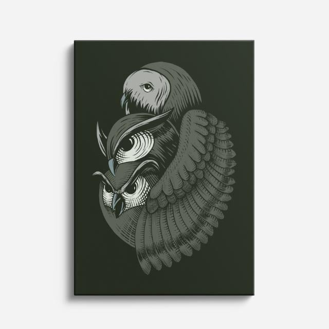 Cuadro canvas Dragon Guerrero Oscuro - Ilustraciones Pop Pop Art & Color - Vista Frente