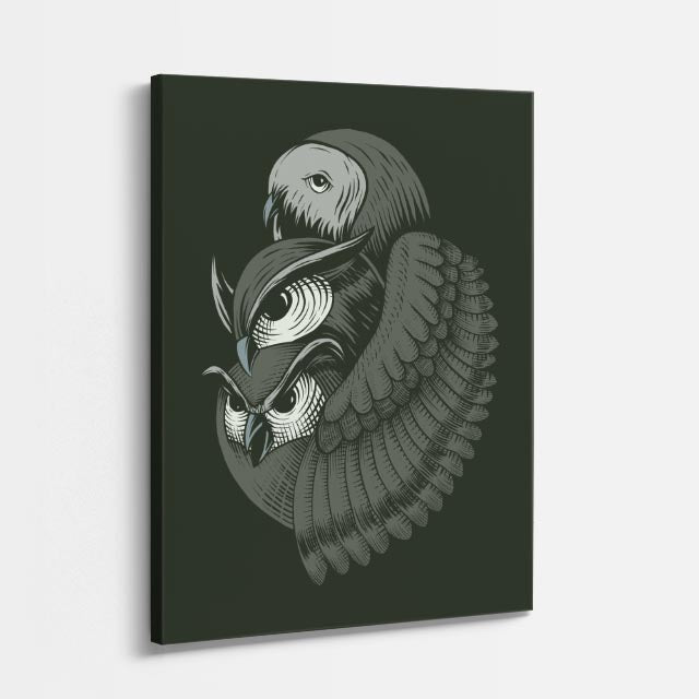 Cuadro canvas Dragon Guerrero Oscuro - Ilustraciones Pop Pop Art & Color - Vista Perspectiva