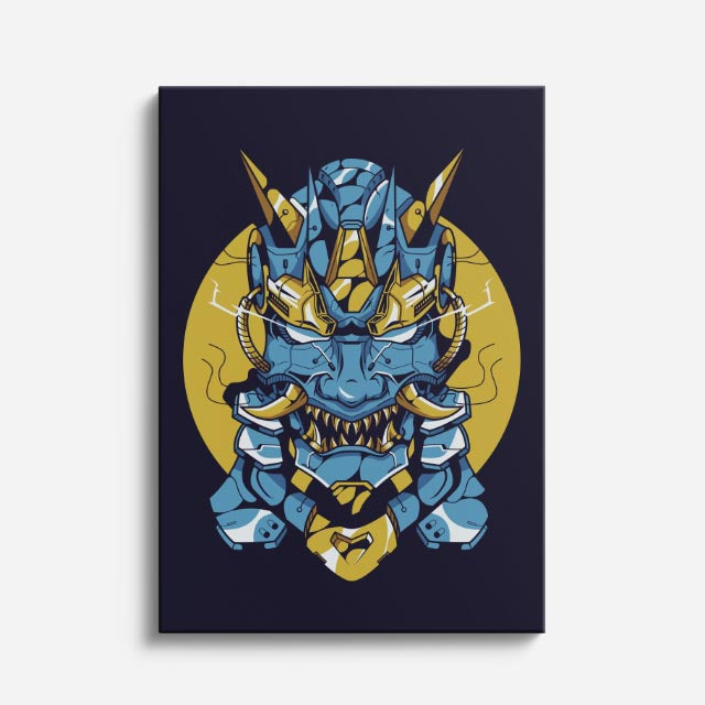 Cuadro canvas Dragon Azul Epico - Ilustraciones Pop Pop Art & Color - Vista Frente