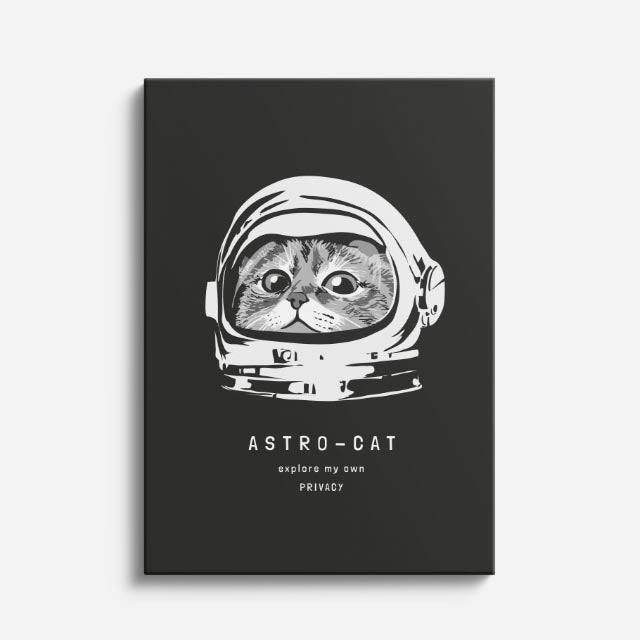 Cuadro canvas Gato Astronauta Astro Day - Ilustraciones Pop Pop Art & Color - Vista Frente