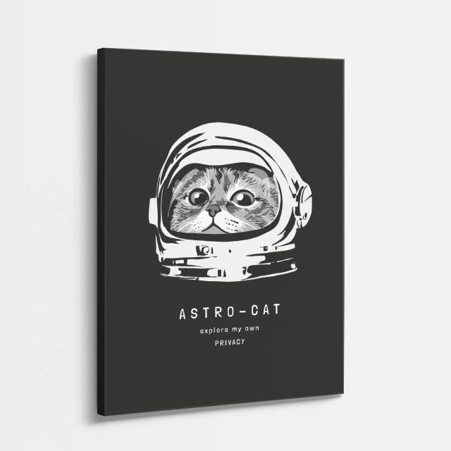 Cuadro canvas Gato Astronauta Astro Day - Ilustraciones Pop Pop Art & Color - Vista Perspectiva
