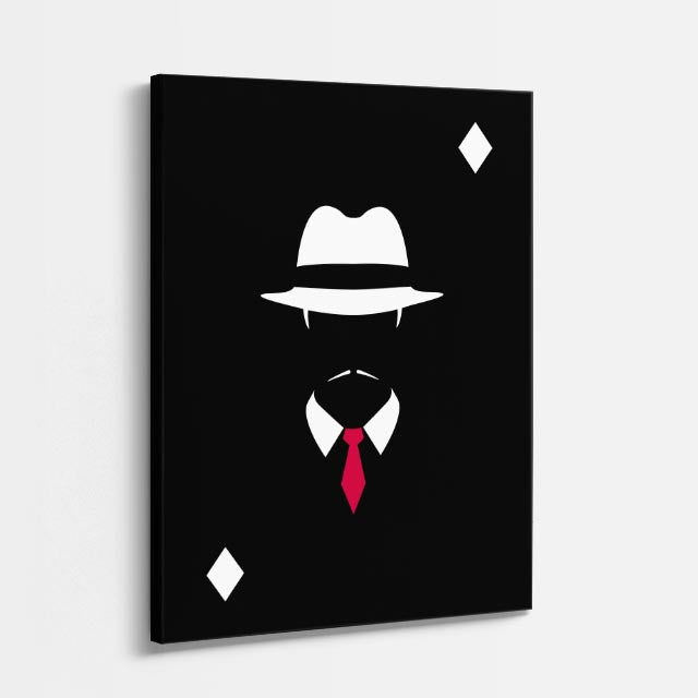 Cuadro canvas Misterioso Diamante Negro - Ilustraciones Pop Pop Art & Color - Vista Perspectiva