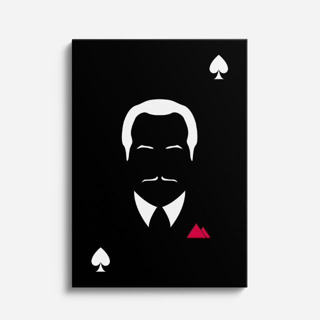 Cuadro canvas Misterioso Picas Negro - Ilustraciones Pop Pop Art & Color - Vista Frente