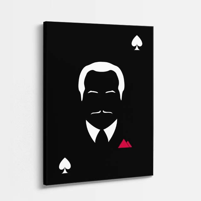 Cuadro canvas Misterioso Picas Negro - Ilustraciones Pop Pop Art & Color - Vista Perspectiva