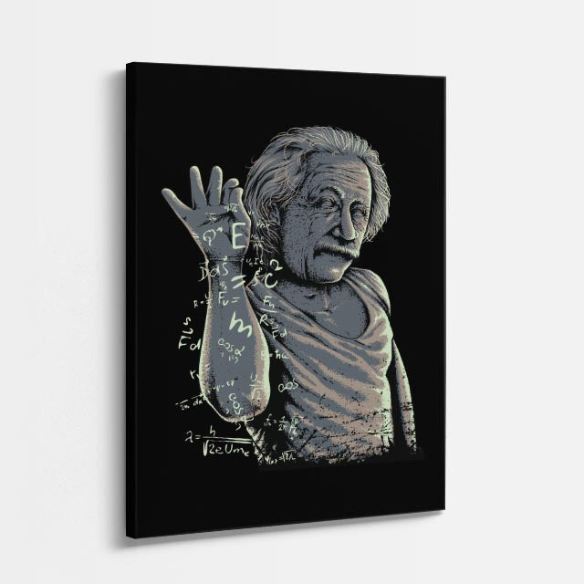 Cuadro canvas Einstein Rebelde Gris - Ilustraciones Pop Pop Art & Color - Vista Perspectiva