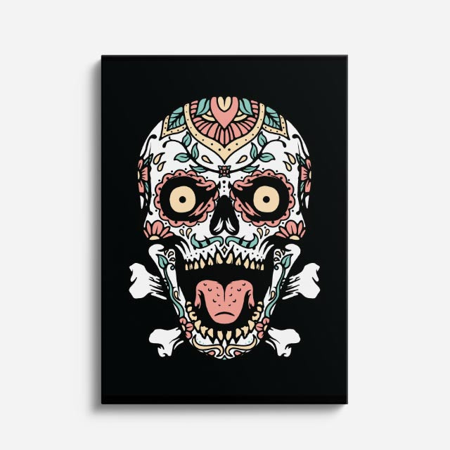 Cuadro canvas Calavera Zombie Sangre - Ilustraciones Pop Pop Art & Color - Vista Frente