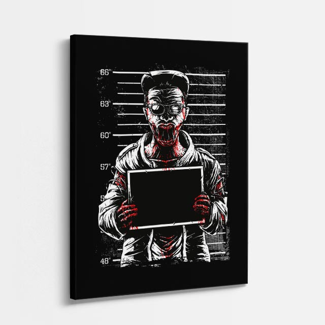Cuadro canvas Zombie Pizarron Oscuro - Ilustraciones Pop Pop Art & Color - Vista Perspectiva