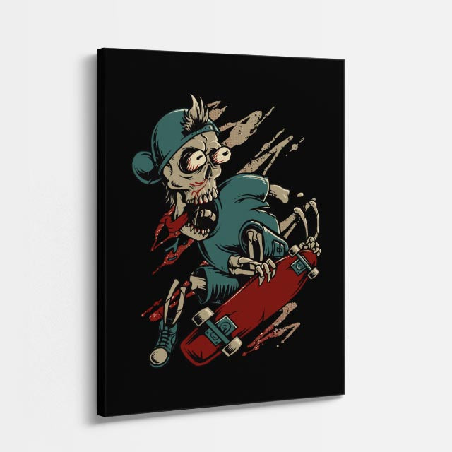 Cuadro canvas Unicornio Zombie Oscuro - Ilustraciones Pop Pop Art & Color - Vista Perspectiva
