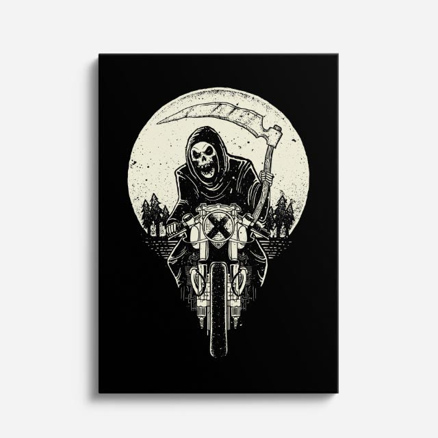 Cuadro canvas Segador Lunar Oscuro - Ilustraciones Pop Pop Art & Color - Vista Frente