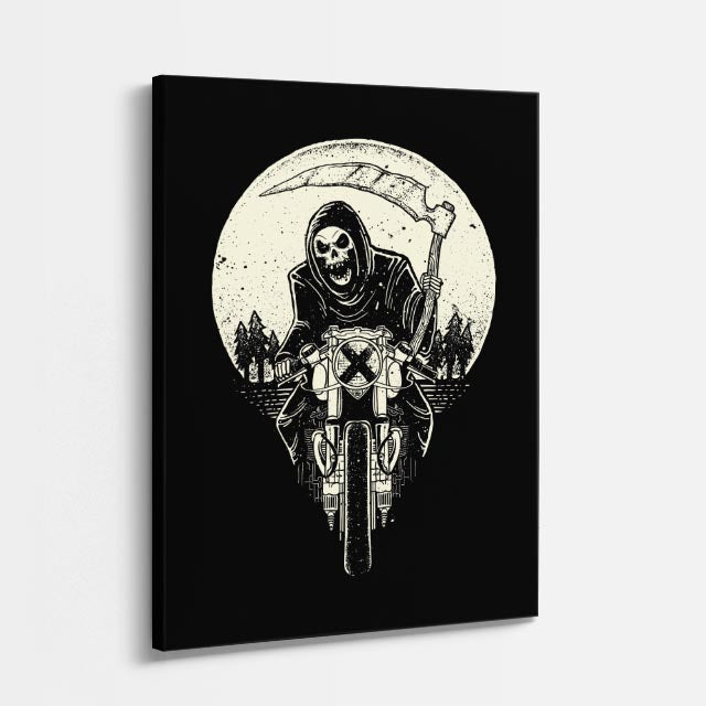 Cuadro canvas Segador Lunar Oscuro - Ilustraciones Pop Pop Art & Color - Vista Perspectiva