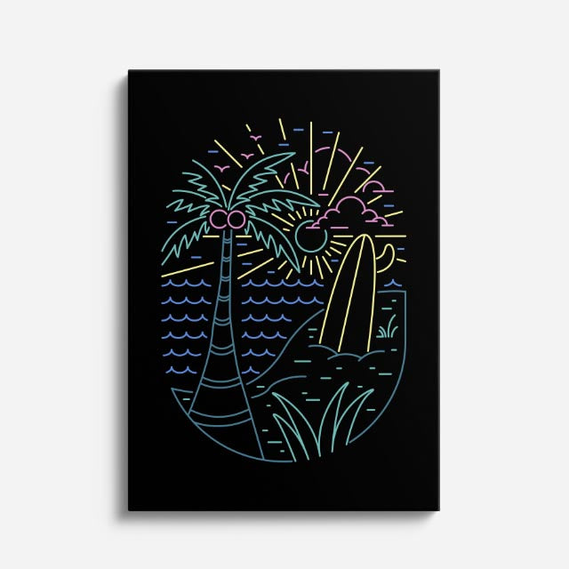 Cuadro canvas Segador Unicornio Morado - Ilustraciones Pop Pop Art & Color - Vista Frente