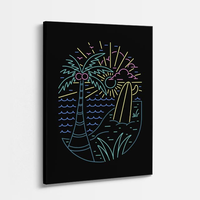 Cuadro canvas Segador Unicornio Morado - Ilustraciones Pop Pop Art & Color - Vista Perspectiva