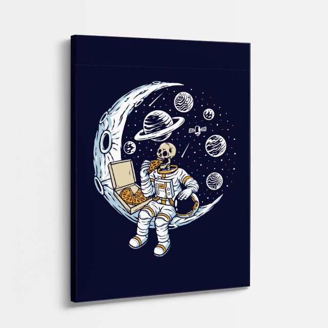 Cuadro canvas Astronauta Furgoneta Playa - Ilustraciones Pop Pop Art & Color - Vista Perspectiva