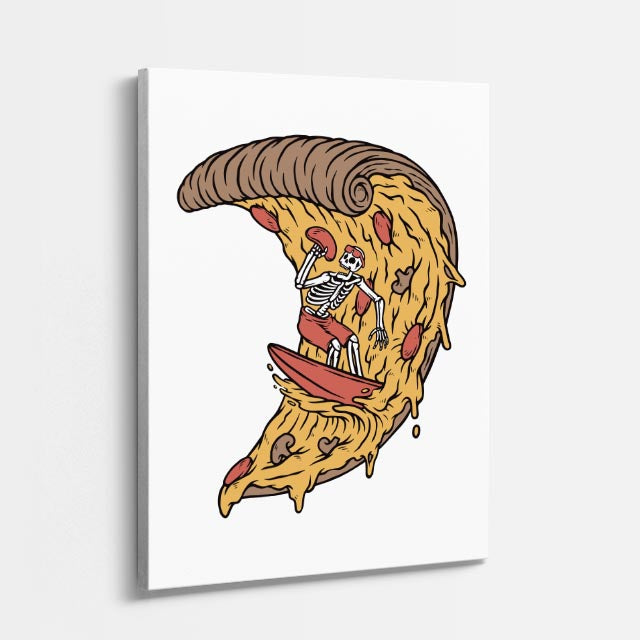 Cuadro canvas Esqueleto Rock Cafe - Ilustraciones Pop Pop Art & Color - Vista Perspectiva