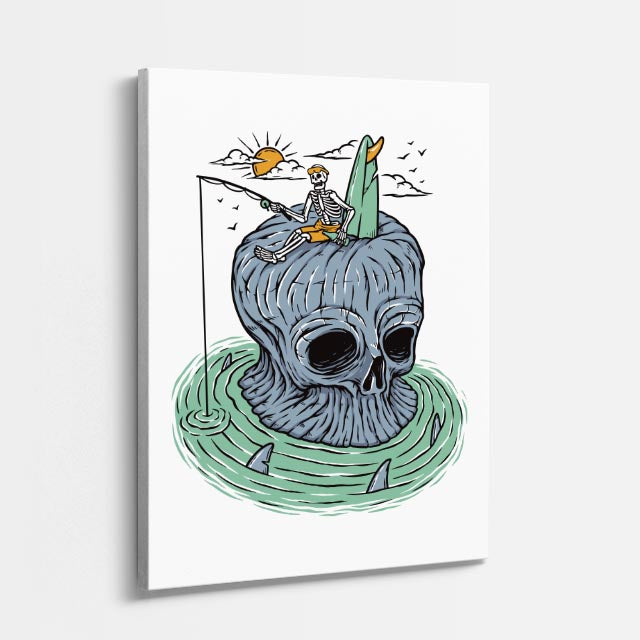 Cuadro canvas Astronauta Acuario Oscuro - Ilustraciones Pop Pop Art & Color - Vista Perspectiva