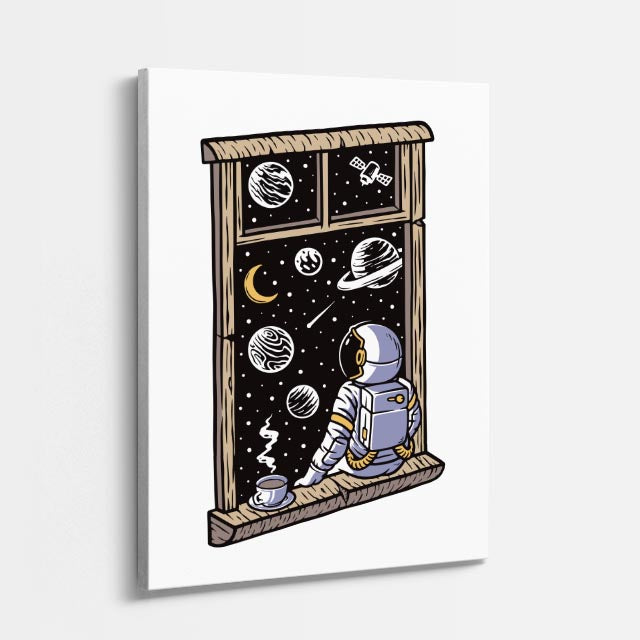 Cuadro canvas Astronauta Gato Espacial - Ilustraciones Pop Pop Art & Color - Vista Perspectiva