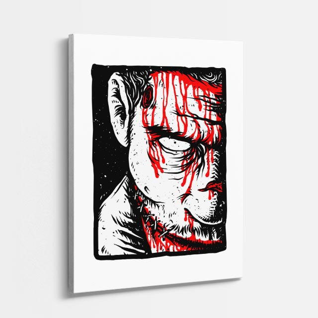 Cuadro canvas Alien Chill Verde - Ilustraciones Pop Pop Art & Color - Vista Perspectiva