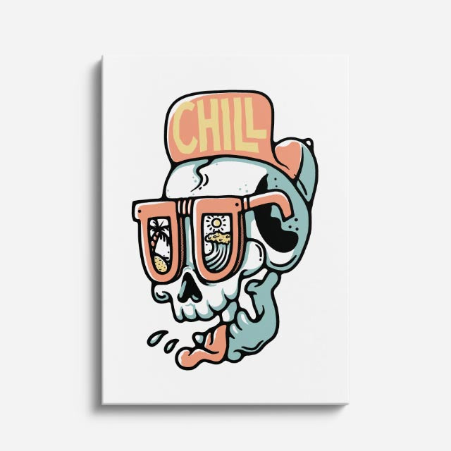Cuadro canvas Alien Chill Multicolor - Ilustraciones Pop Pop Art & Color - Vista Frente