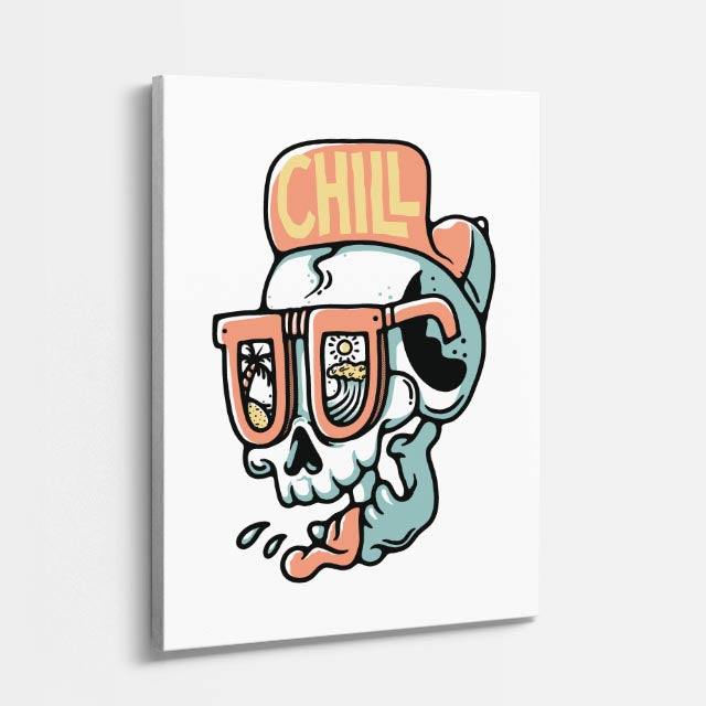 Cuadro canvas Alien Chill Multicolor - Ilustraciones Pop Pop Art & Color - Vista Perspectiva