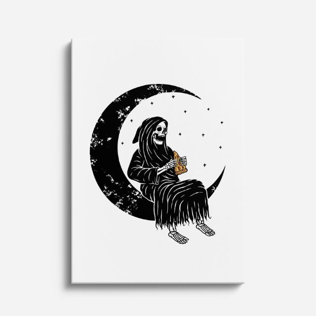 Cuadro canvas Segador Luna Oscuro - Ilustraciones Pop Pop Art & Color - Vista Frente