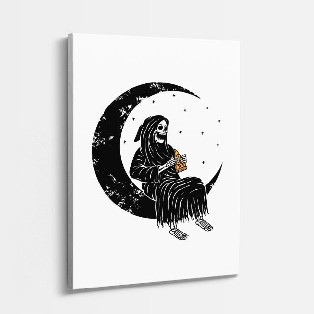 Cuadro canvas Segador Luna Oscuro - Ilustraciones Pop Pop Art & Color - Vista Perspectiva