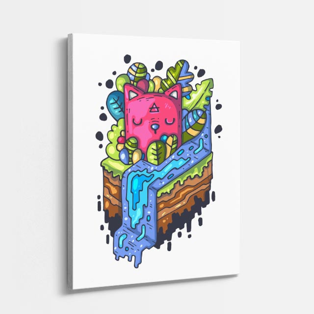 Cuadro canvas Hamburguesa Loca Colorida - Ilustraciones Pop Pop Art & Color - Vista Perspectiva