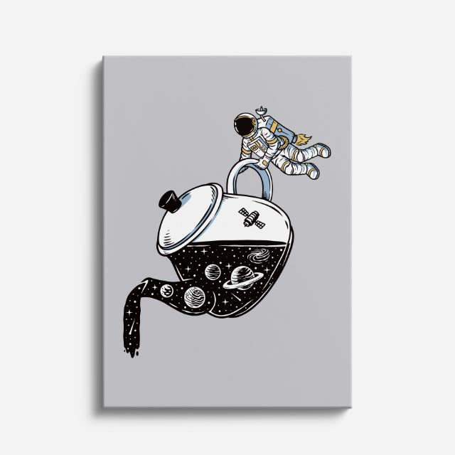 Cuadro canvas Robot Vintage Beige - Ilustraciones Pop Pop Art & Color - Vista Frente