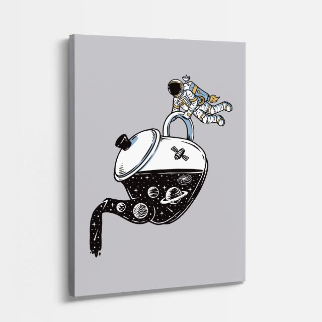 Cuadro canvas Robot Vintage Beige - Ilustraciones Pop Pop Art & Color - Vista Perspectiva