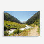 cuadro canvas bosques y naturaleza camino de tierra valle alpino horizontal