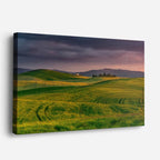 cuadro canvas bosques y naturaleza colinas doradas atardecer horizontal