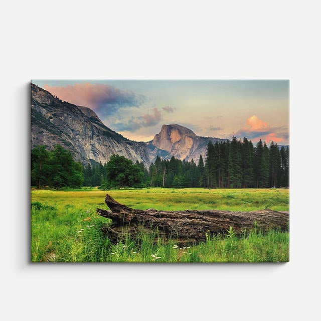 cuadro canvas bosques y naturaleza yosemite río y montañas horizontal