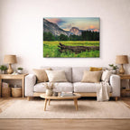 cuadro canvas bosques y naturaleza yosemite río y montañas horizontal