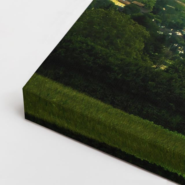 cuadro canvas bosques y naturaleza valle verde montañas lejanas horizontal
