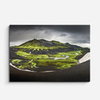 cuadro canvas bosques y naturaleza volcán solitario lava seca horizontal