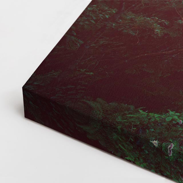 cuadro canvas bosques y naturaleza lago rojo otoñal montañas horizontal